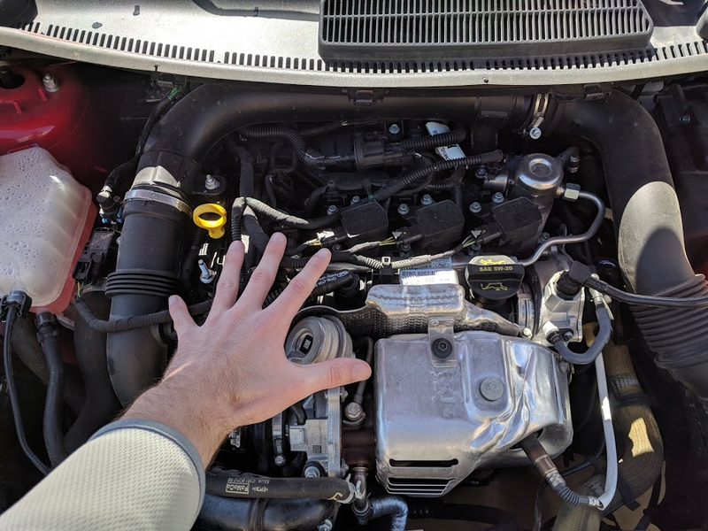 1.0 ecoboost. Hand for scale